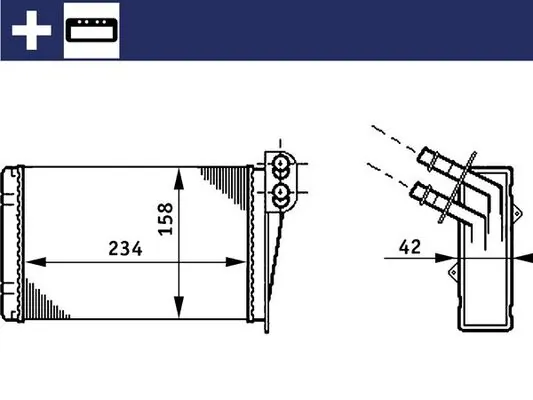 AH73000S Mahle Original Радіатор опалювача салону