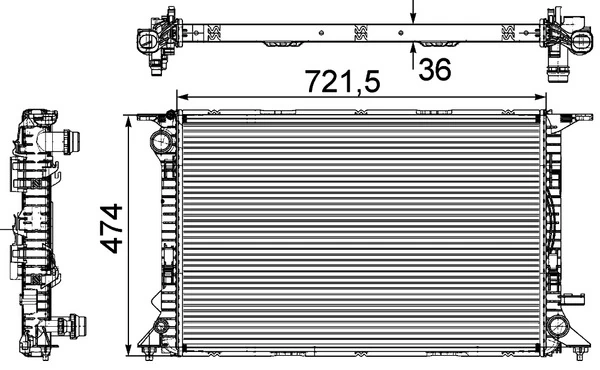 Радіатор основний Mahle Original CR911000P ціна, від 163.83 USD