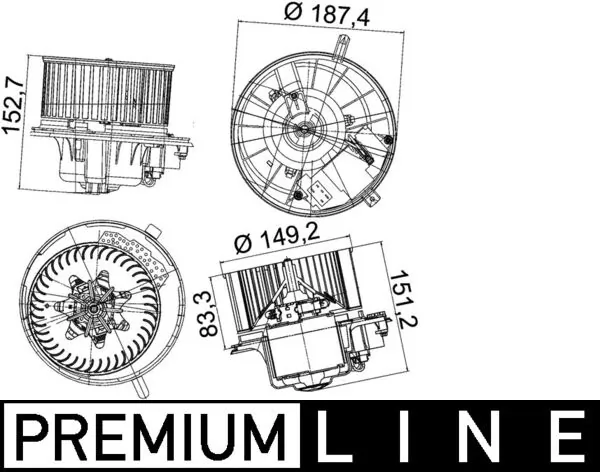 AB149000P Mahle Original Електромотор пічки