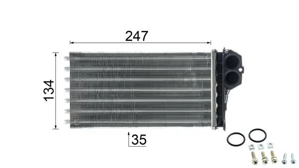 AH194000P Mahle Original Радіатор опалювача салону