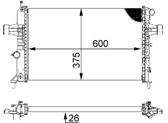 Радіатор CR227000S Mahle Original