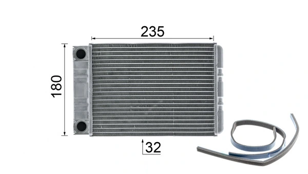 AH77000P Mahle Original Радіатор опалювача салону