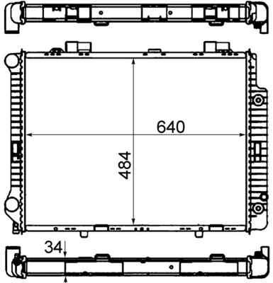 Радіатор основний Mahle Original CR634000S ціна, від 62.67 USD