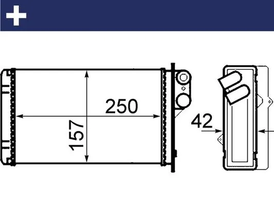 AH67000S Mahle Original Радіатор опалювача салону