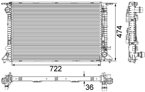 Радіатор CR912000S Mahle Original