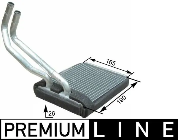 AH177000P Mahle Original Радіатор опалювача салону