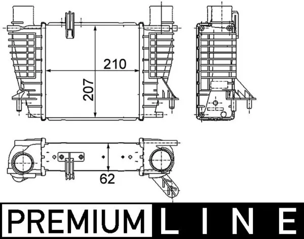 CI264000P Mahle Original Охолоджувач наддувочного повітря