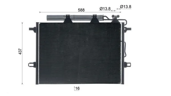 Радіатор кондиціонера AC318001S Mahle Original