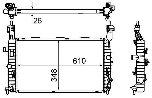 Радіатор основний Polcar 555908A4 ціна, від 46.70 USD