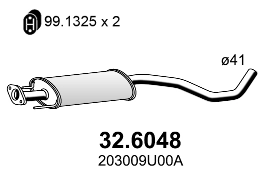 ED1522 Edex Середній глушник