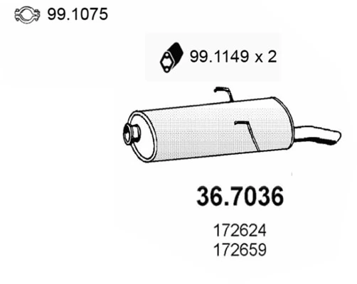 Купити 172624 Peugeot/Citroen Вихлоп