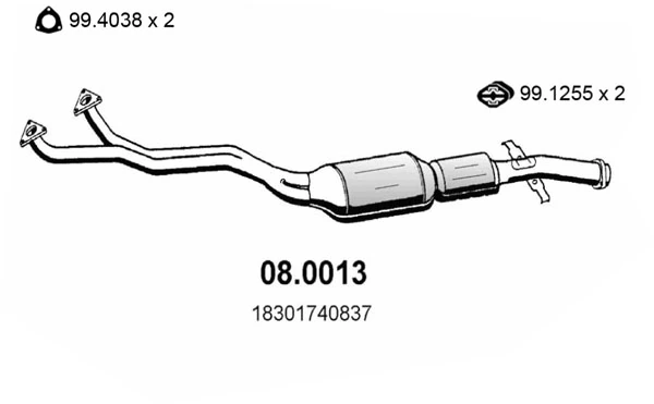 Глушник, центральна частина Bosal 99085
