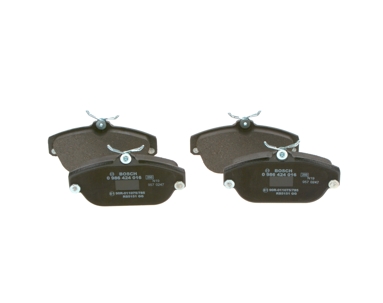 Передні тормозні колодки 0986424016 Bosch