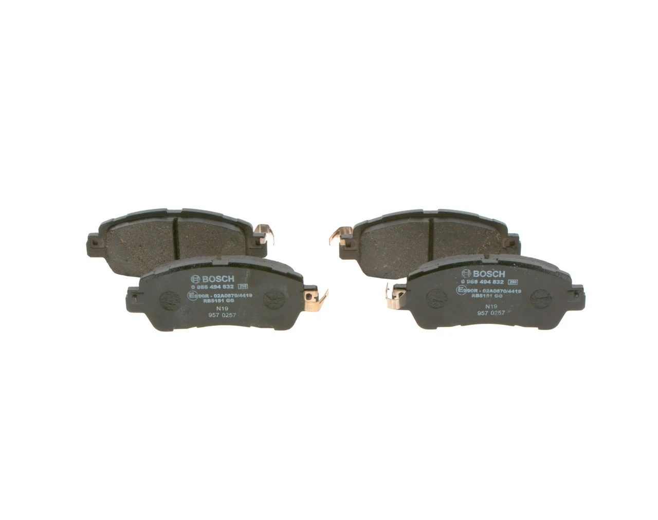 0986494832 Bosch Передні гальмівні колодки