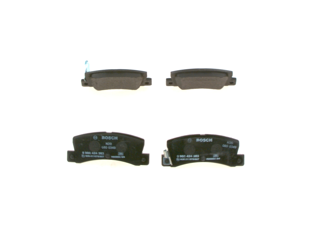 0986424383 Bosch Колодки гальмівні задні, дискові