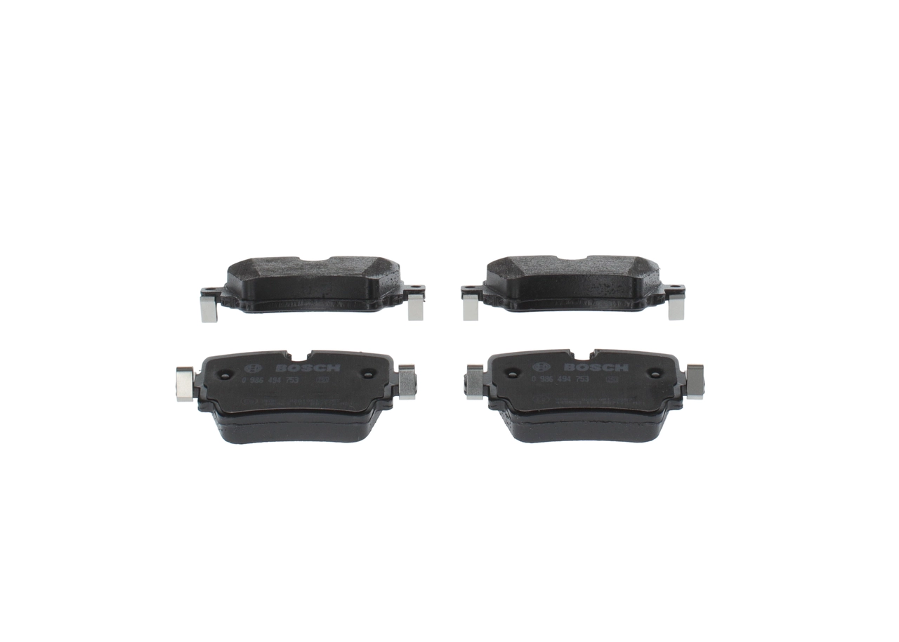 0986494753 Bosch Колодки гальмівні задні, дискові