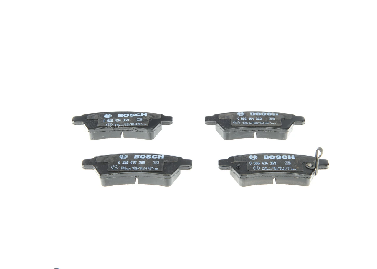 Задні гальмівні колодки 0986494369 Bosch