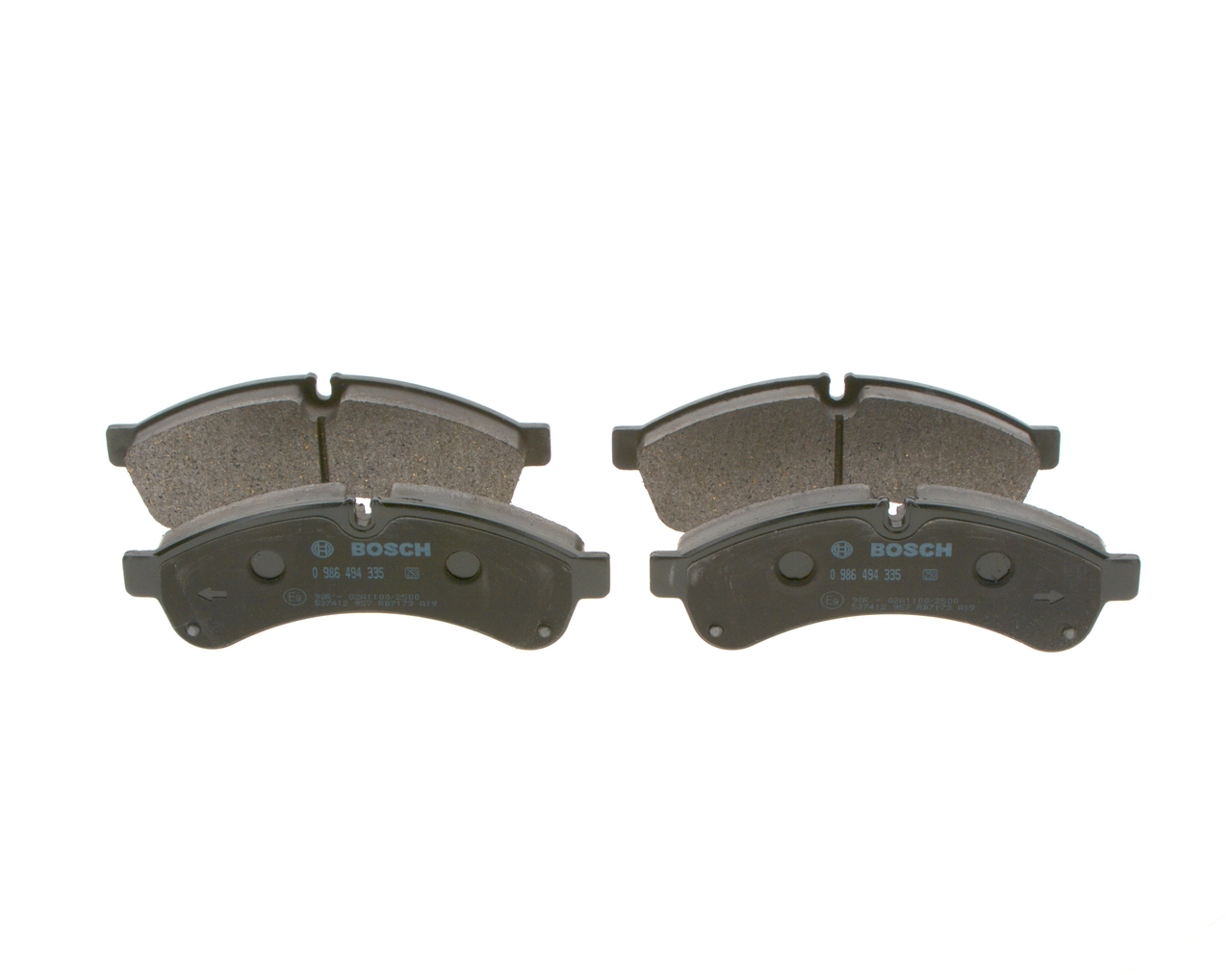 0986494335 Bosch Колодки гальмівні задні, дискові