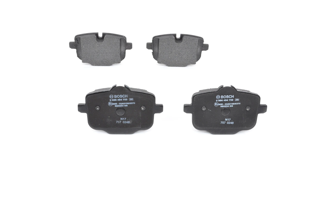 0986494759 Bosch Колодки гальмівні задні, дискові