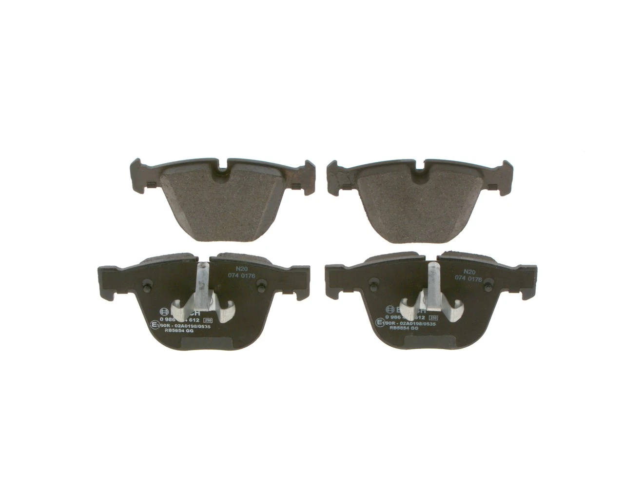0986424612 Bosch Колодки гальмівні задні, дискові