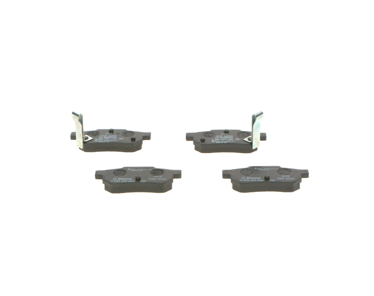0986495256 Bosch Колодки гальмівні задні, дискові