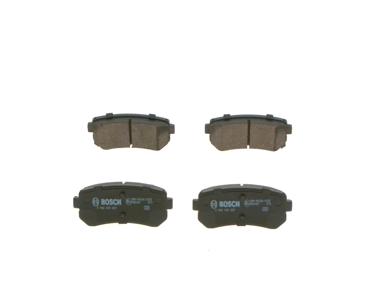 Задні гальмівні колодки Bosch 0986494887 ціна, від 28.01 USD