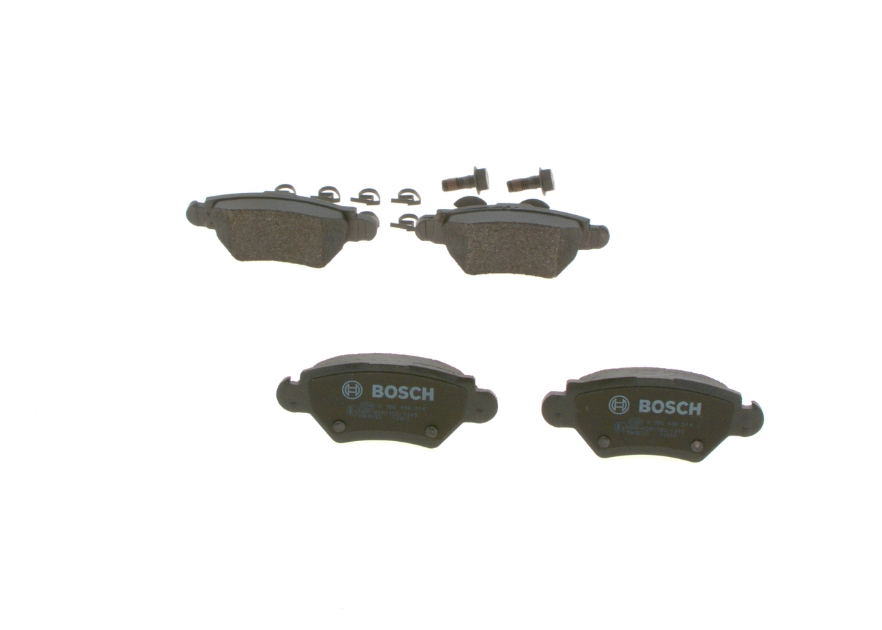 0986494014 Bosch Колодки гальмівні задні, дискові
