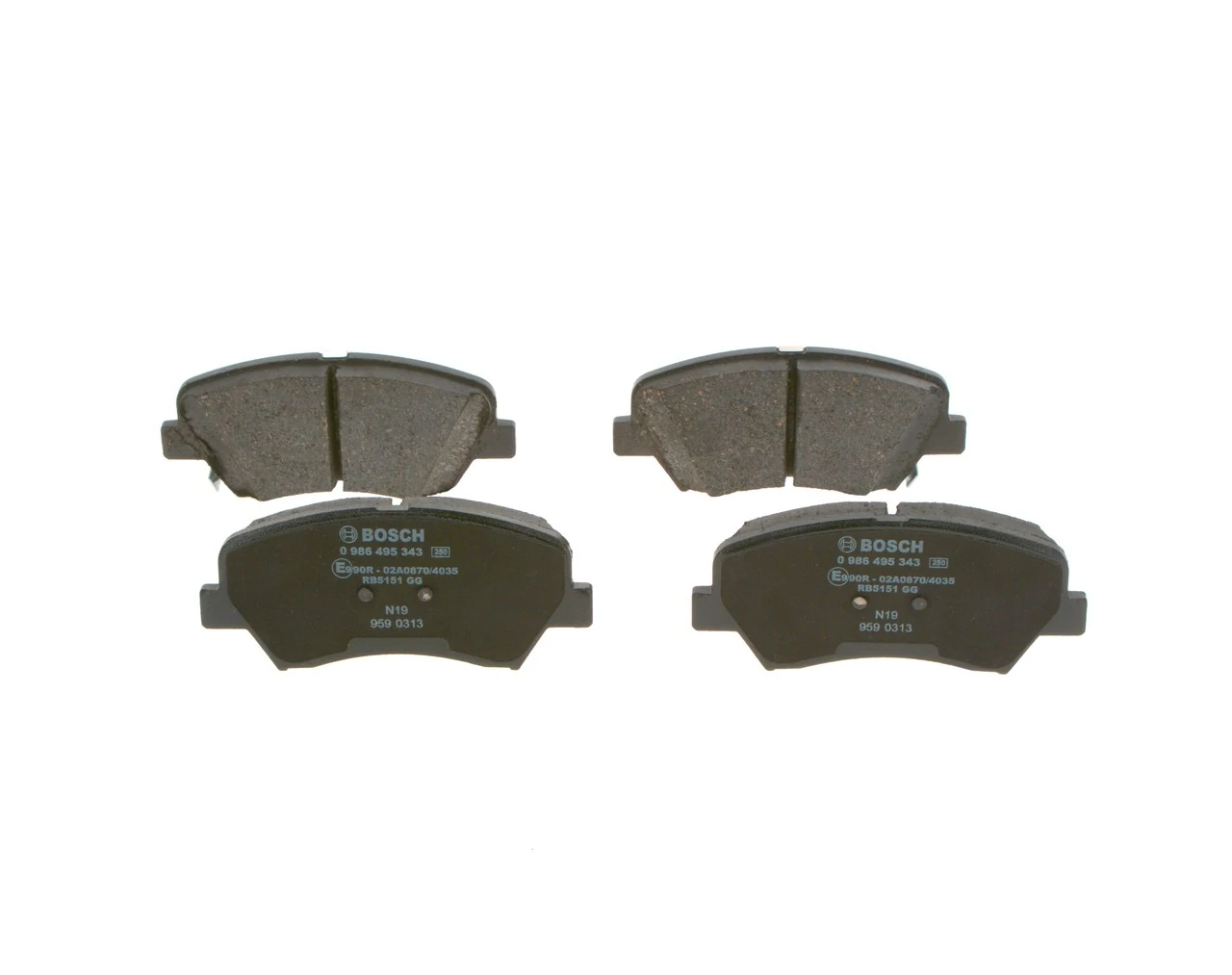 Купити 0986495343 Bosch Колодки гальмівні передні, дискові
