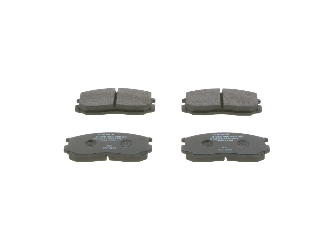 Купити 0986460980 Bosch Колодки гальмівні передні, дискові