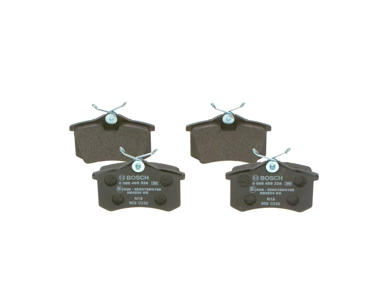 0986495226 Bosch Колодки гальмівні задні, дискові