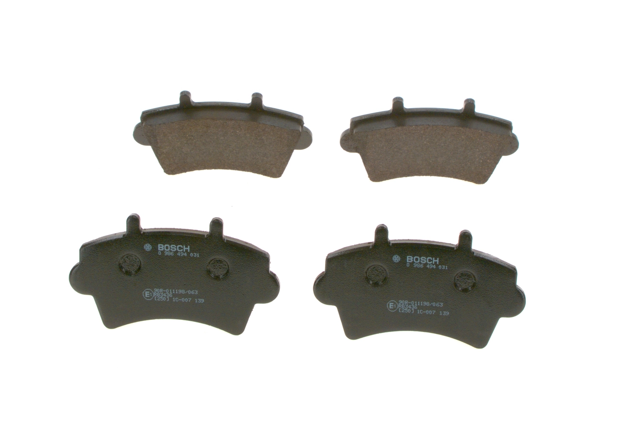 Купити 0986494031 Bosch Колодки гальмівні передні, дискові