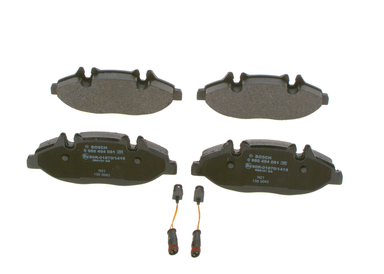 0986494081 Bosch Передні гальмівні колодки