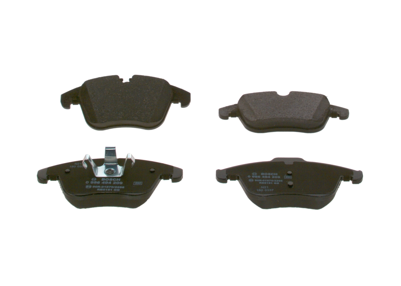 0986494209 Bosch Передні гальмівні колодки