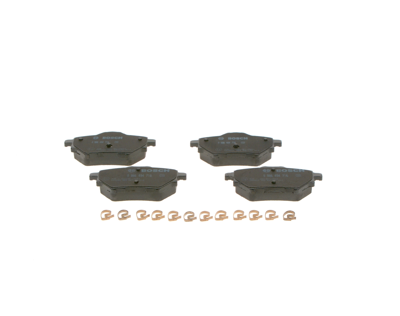 Задні гальмівні колодки Bosch 0986494716 ціна, від 29.97 USD