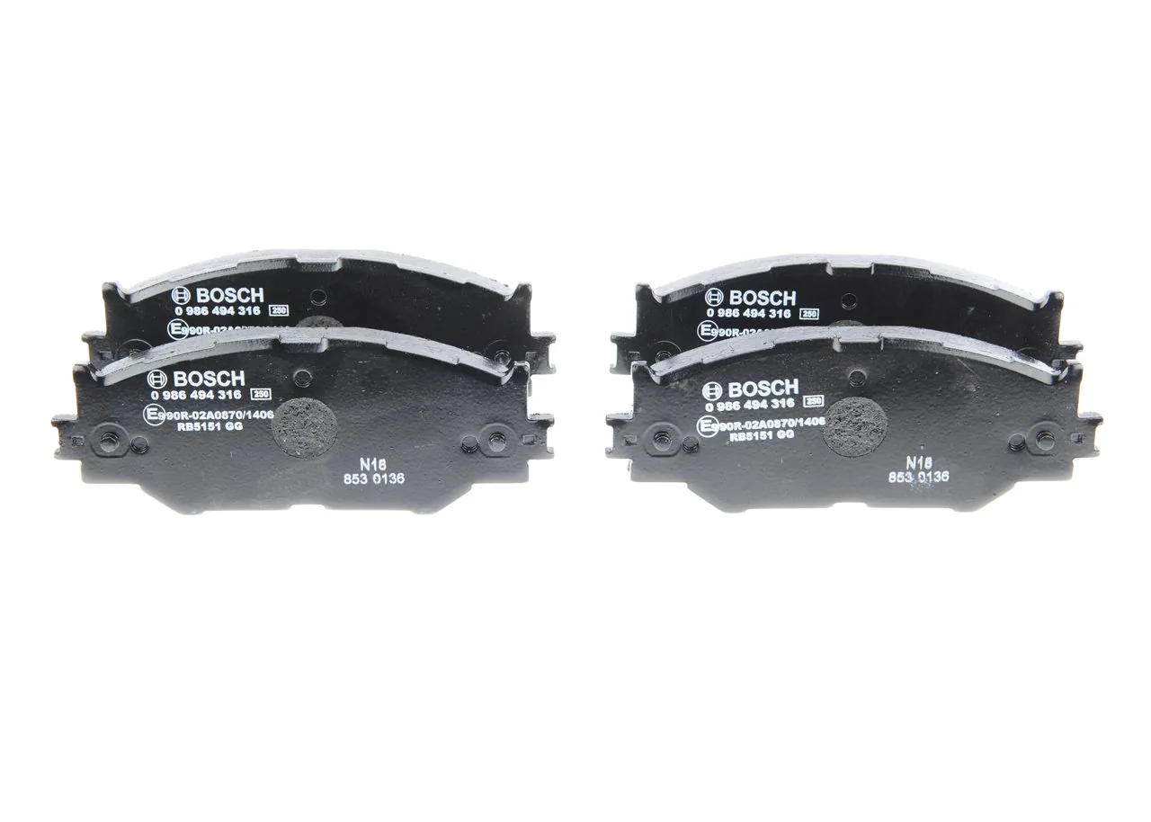 Передні тормозні колодки 0986494316 Bosch