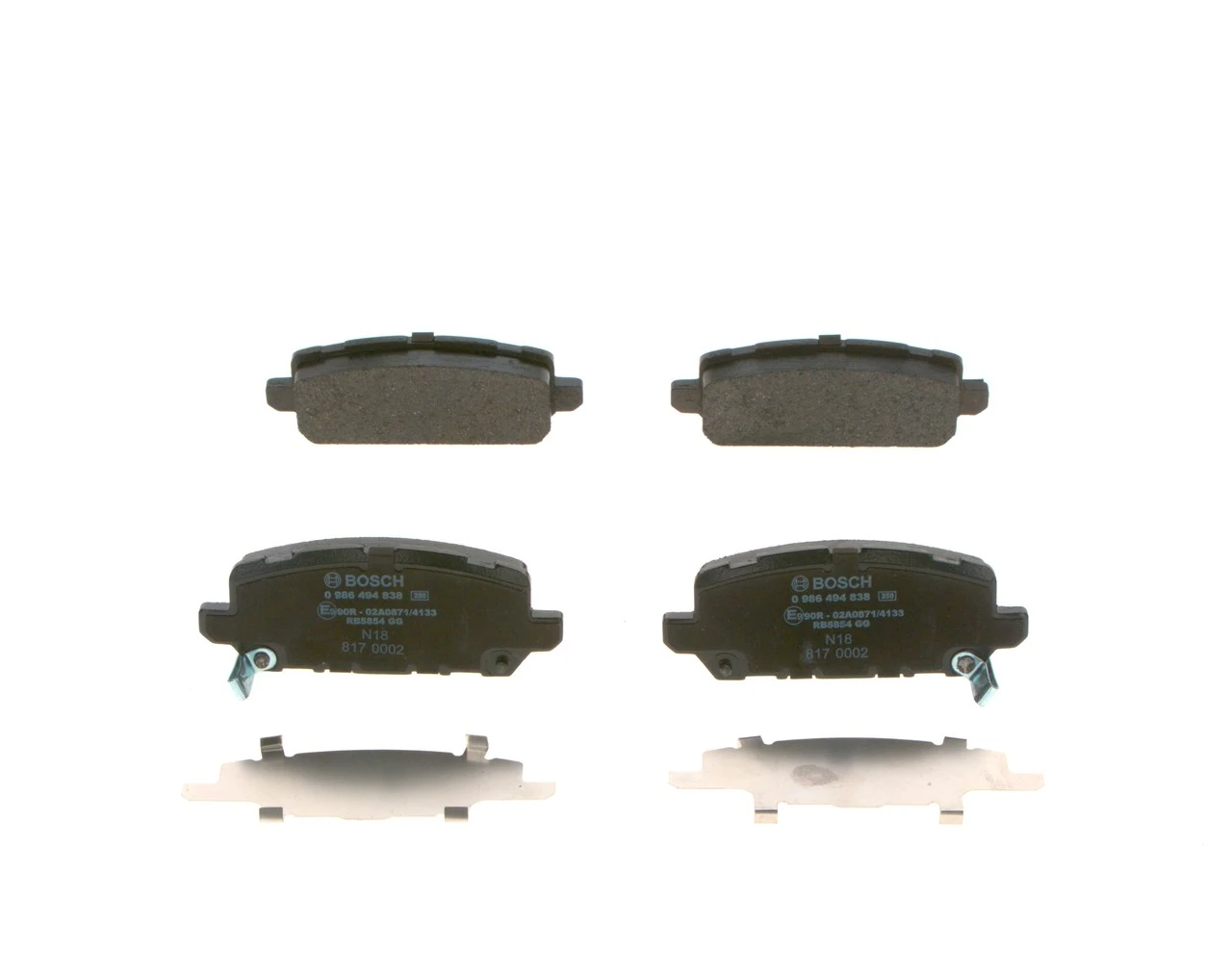 Задні гальмівні колодки Bosch 0986494838 ціна, від 36.64 USD