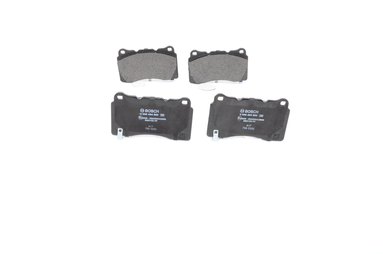 Купити 0986494880 Bosch Колодки гальмівні передні, дискові