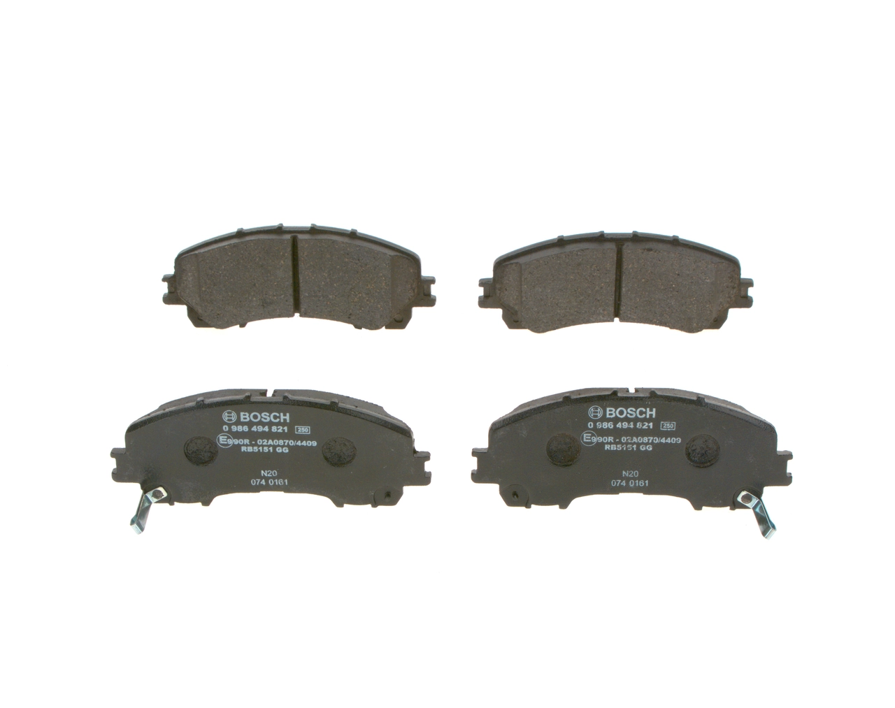 Купити 0986494821 Bosch Колодки гальмівні передні, дискові