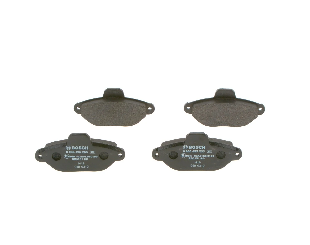 Купити 0986495255 Bosch Колодки гальмівні передні, дискові