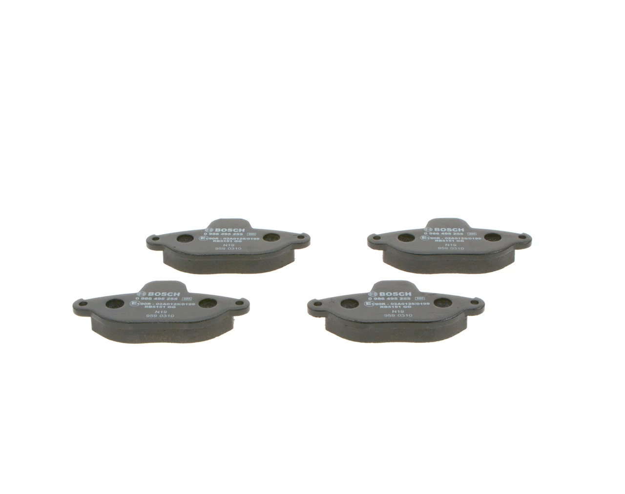 Передні тормозні колодки 0986495255 Bosch