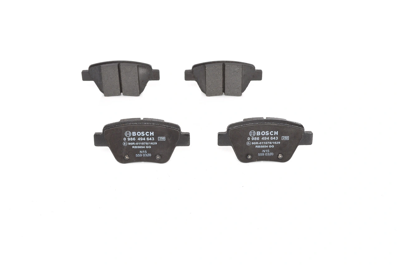 0986494643 Bosch Колодки гальмівні задні, дискові