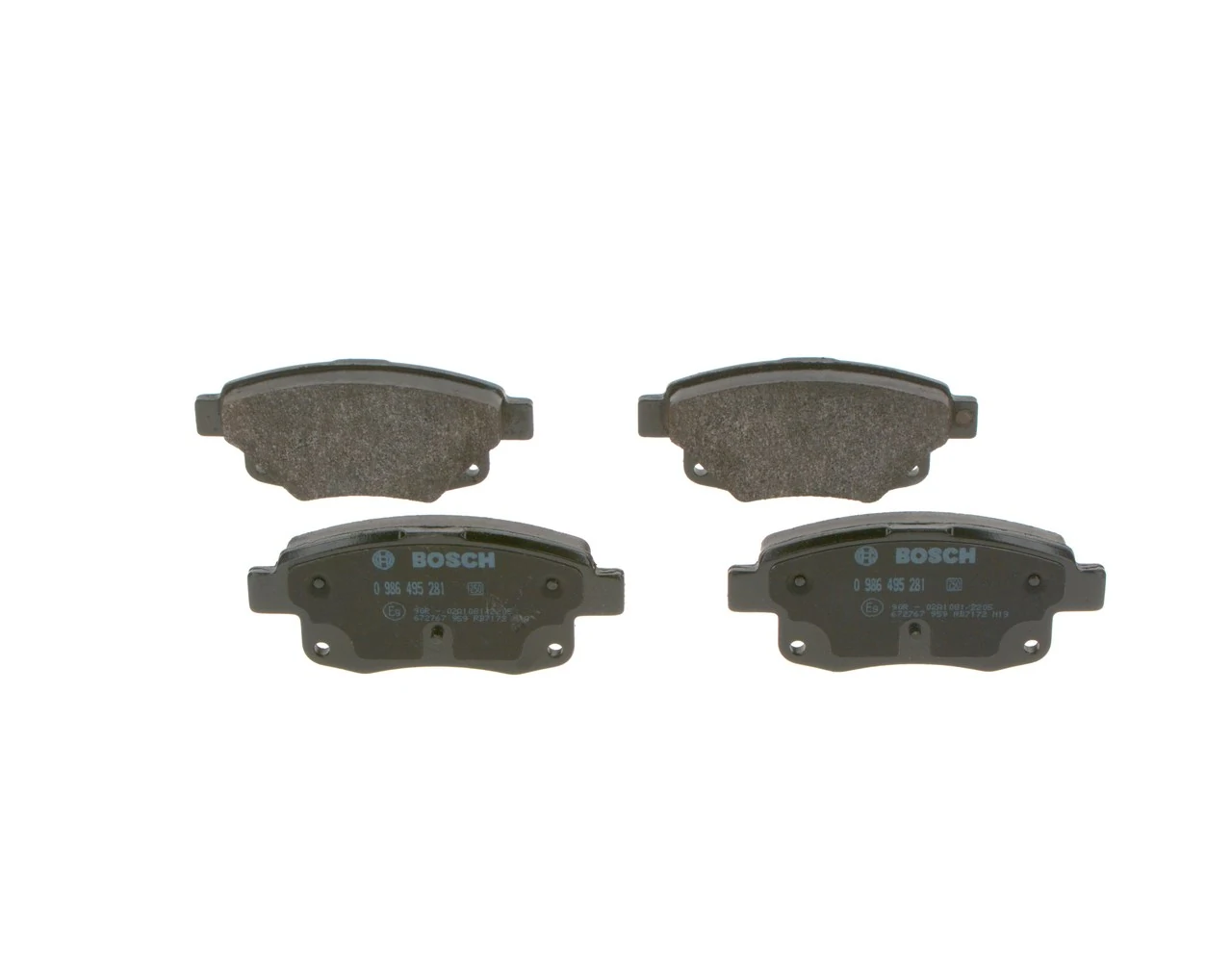 0986495281 Bosch Колодки гальмівні задні, дискові