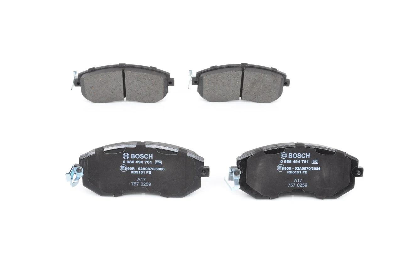 Передні тормозні колодки 0986494761 Bosch
