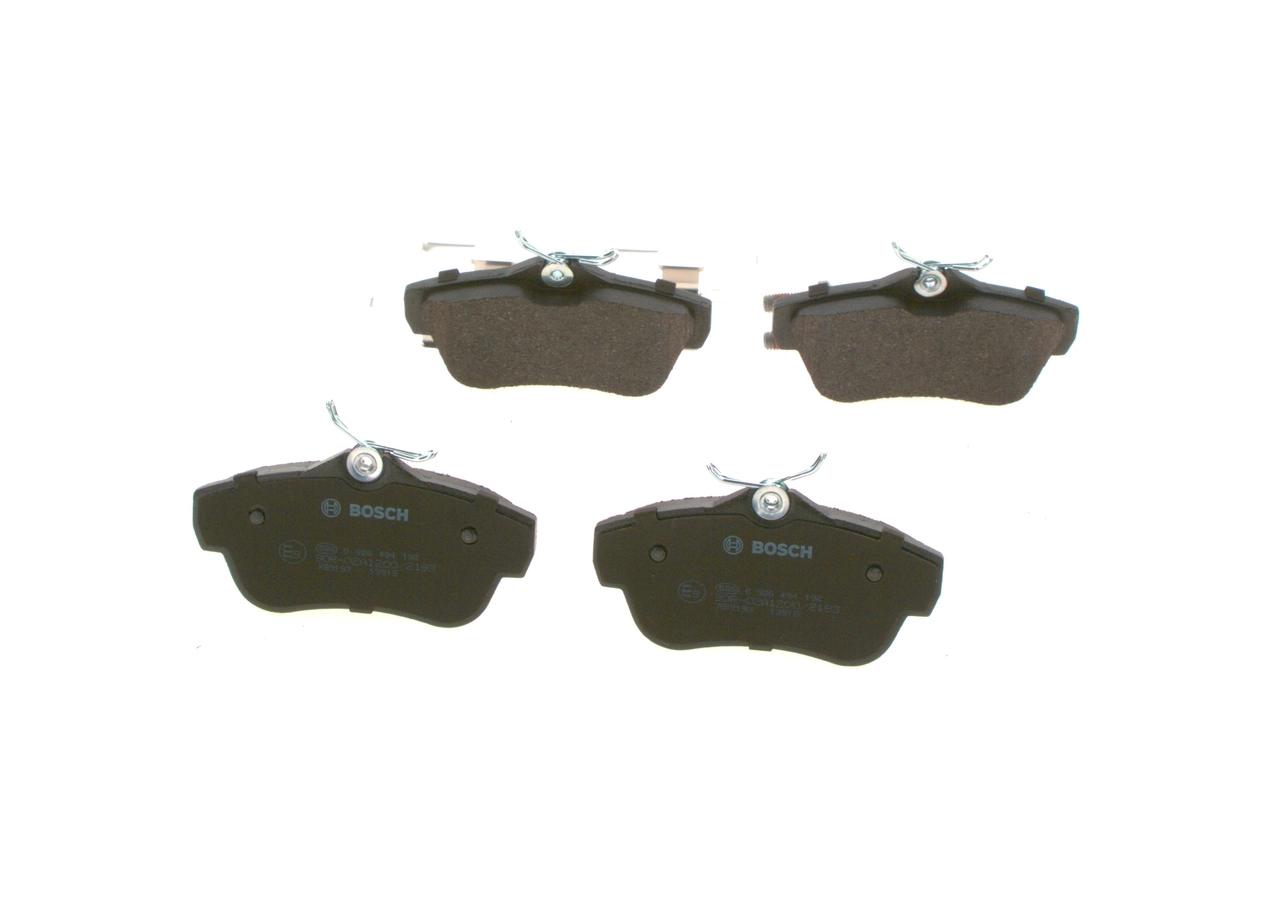 0986494192 Bosch Колодки гальмівні задні, дискові