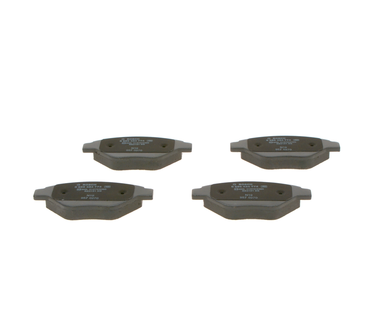 0986424774 Bosch Передні гальмівні колодки