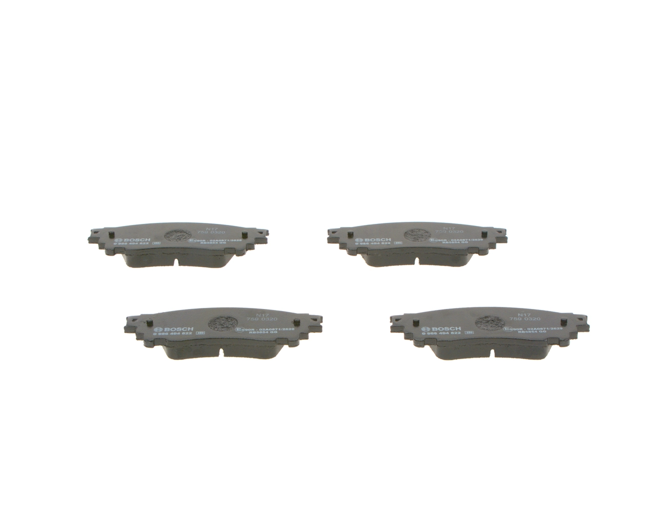 Купити 0986494822 Bosch Задні колодки