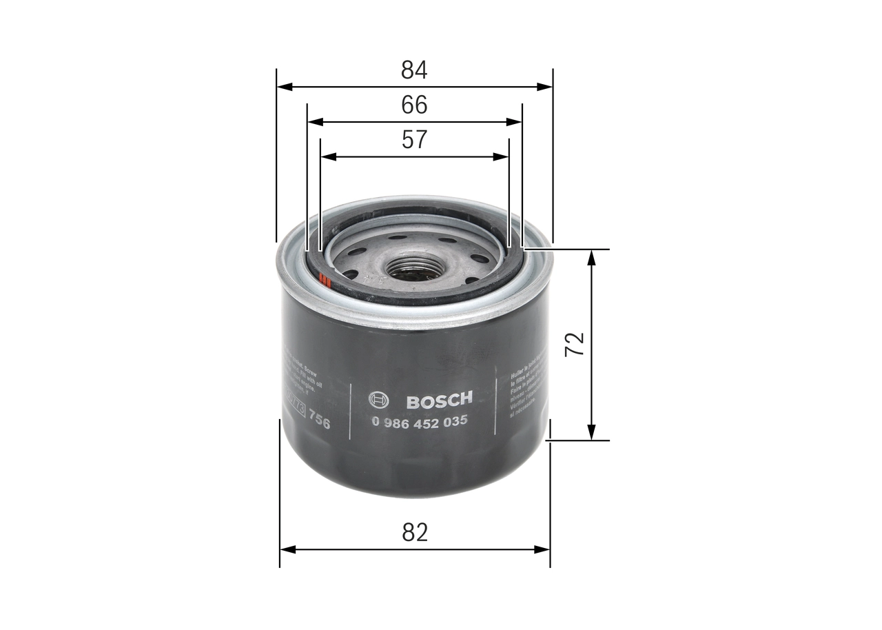 Масляний фільтр двигуна Bosch 0986452035 ціна, від 3.98 USD