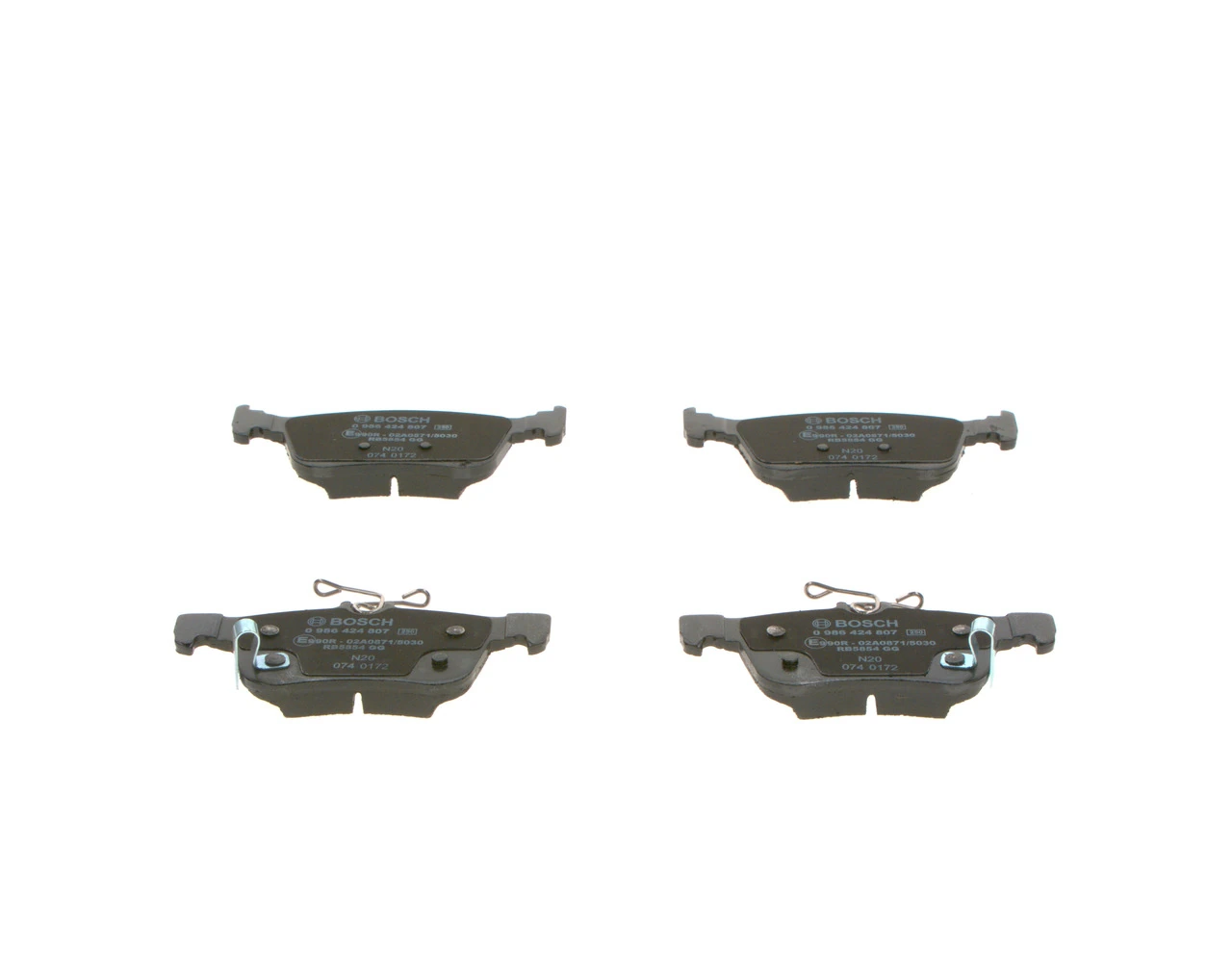 Задні гальмівні колодки Bosch 0986424807 ціна, від 29.56 USD