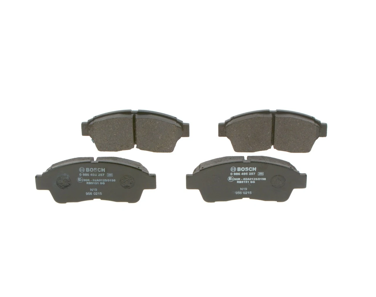 Передні тормозні колодки 0986495257 Bosch
