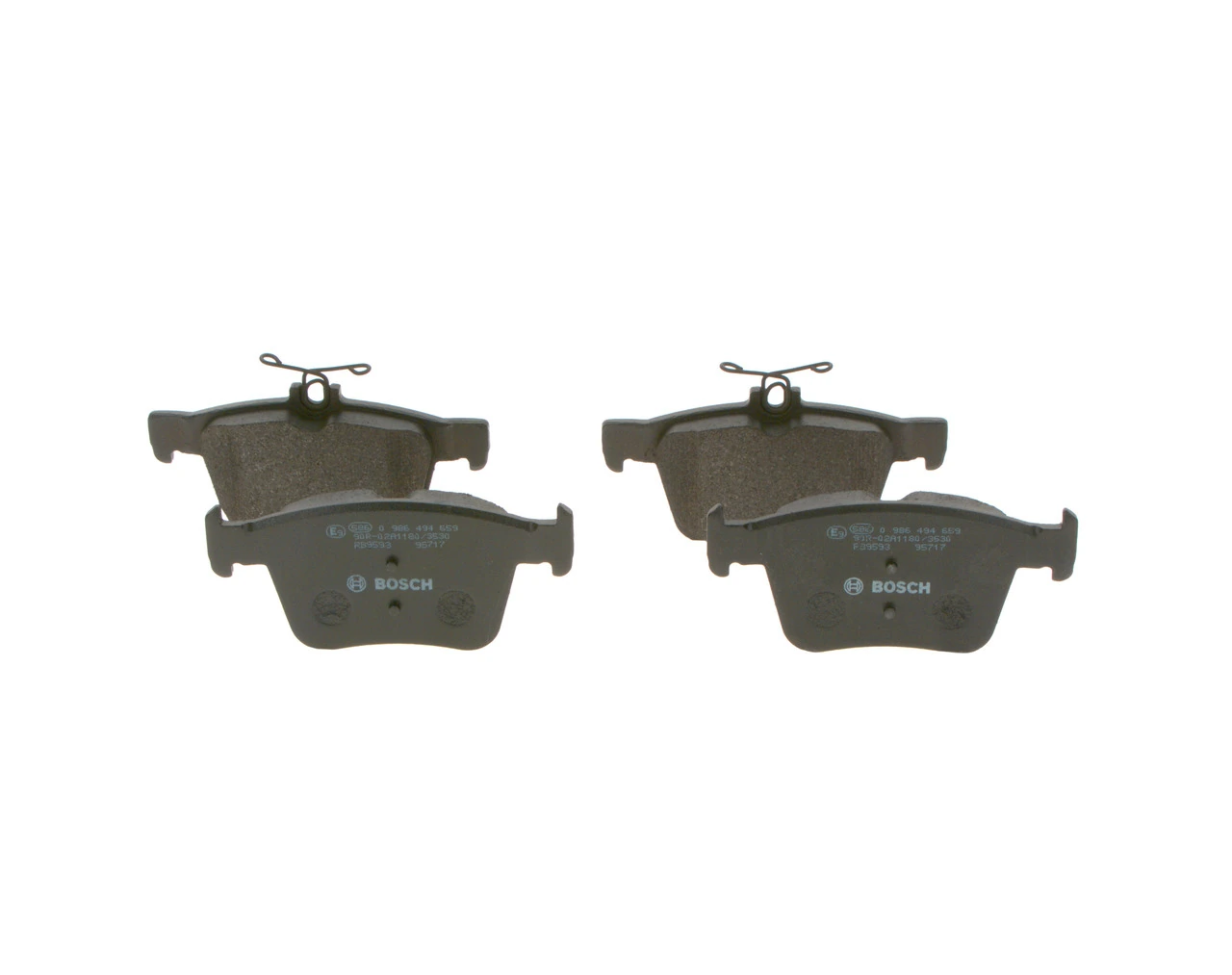 Задні гальмівні колодки Bosch 0986494659 ціна, від 27.45 USD